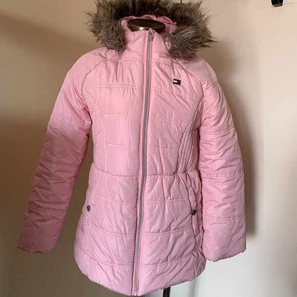 Tommy Hilfiger Other - TOMMY HILFIGER PINK HOODED PARKA JACKET SIZE L 14/16 100% POLYESTER